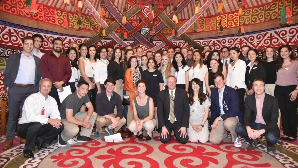 Expo 2017 volunteers in State Department yurt