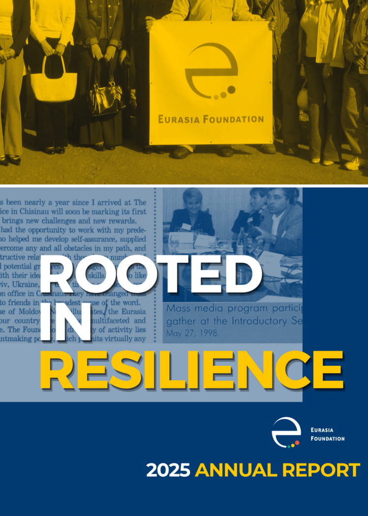 Cover image of the Eurasia Foundation's 2025 Annual Report with the title 